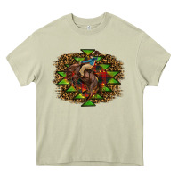 Mossy Western Christmas Rodeo Distressed Heavy Core Tee - RanaPortraitStore