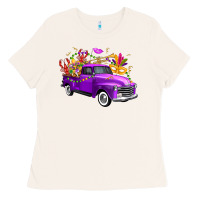 Bone Mardi Gras Truck King's Cake Ladies Tee - FaDigitalArtStudio