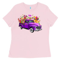 Bubblegum Pink Mardi Gras Truck King's Cake Ladies Tee - FaDigitalArtStudio