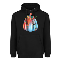 Black flowers pumpkin Heavyweight Hoodie - JahusDesignShop