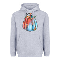Heather Grey flowers pumpkin Heavyweight Hoodie - JahusDesignShop