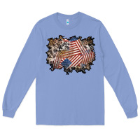 Colony Blue 4th of july background Long Sleeve Tee - BundleAndBundleShop