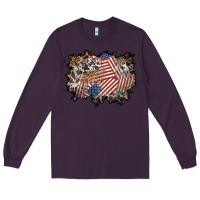 Plum 4th of july background Long Sleeve Tee - BundleAndBundleShop