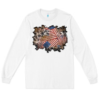 White 4th of july background Long Sleeve Tee - BundleAndBundleShop