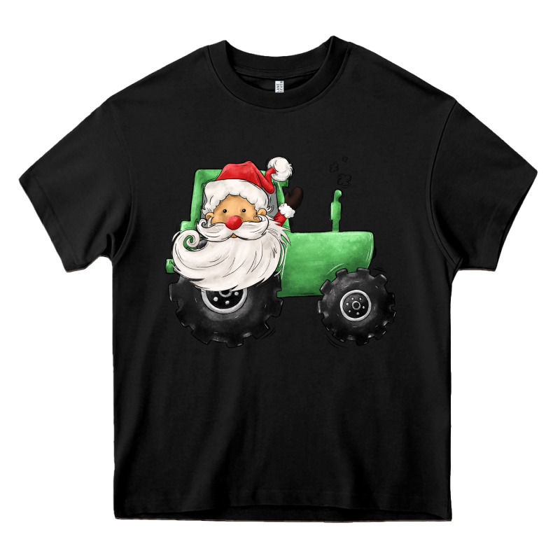 Santa Tractor Heavy Core Tee by CowGirlArtShop | Teevron