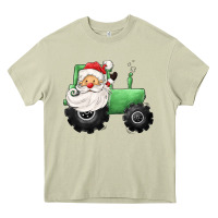 Mossy santa tractor Heavy Core Tee - CowGirlArtShop