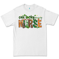 White One lucky Nurse with elements St. Patricks Day Premium Tee - HowdyJamesFarm
