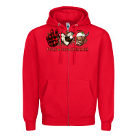 Red peace love christmas Zipper Hoodie - JahusDesignShop