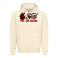 Sandshell peace love christmas Zipper Hoodie - JahusDesignShop