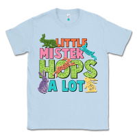 Dusty Blue Little mister hops a lot Easter Day Classic Tee - CowGirlArtShop