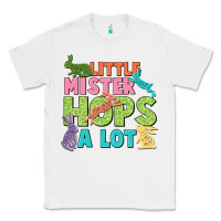 White Little mister hops a lot Easter Day Classic Tee - CowGirlArtShop