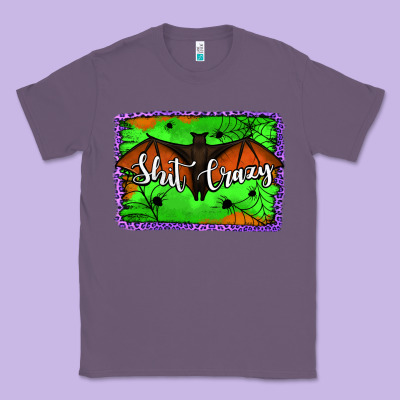 Bat Shit Crazy With Background Classic Tee Designed By Jasminsmagicworld