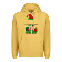 Antique Gold christmas elf custom name Premium Hoodie - Artiststas