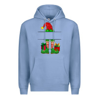 Colony Blue christmas elf custom name Premium Hoodie - Artiststas