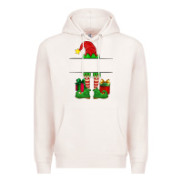 Pale Pink christmas elf custom name Premium Hoodie - Artiststas