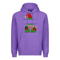 Purple christmas elf custom name Premium Hoodie - Artiststas