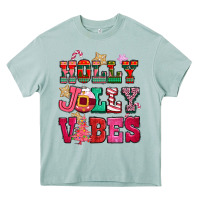 Arona holly jolly vibes pink christmas Heavy Core Tee - CowGirlArtShop