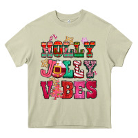Mossy holly jolly vibes pink christmas Heavy Core Tee - CowGirlArtShop