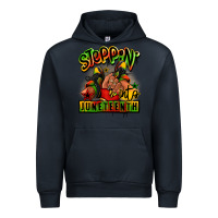 Navy Steppin' into Juneteenth black girl sneakers Urban Hoodie - RanaPortraitStore