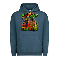 Pigment Midnight Navy Steppin' into Juneteenth black girl sneakers Urban Hoodie - RanaPortraitStore