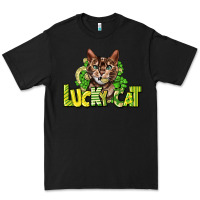 Black Lucky cat St. Patrick's Premium Tee - HowdyJamesFarm
