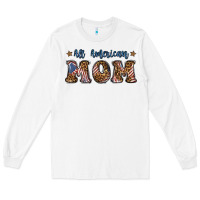 White all american mom Long Sleeve Tee - BundleAndBundleShop
