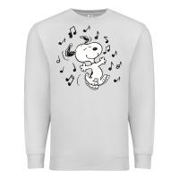 Dove Grey dancing dog Premium Sweatshirt - DesigneFamous