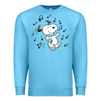Ocean Blue dancing dog Premium Sweatshirt - DesigneFamous