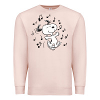 Pale Pink dancing dog Premium Sweatshirt - DesigneFamous