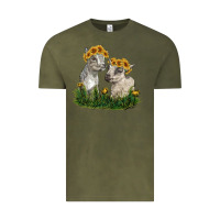 Vintage Olive baby goats Vintage Tee - RanaPortraitStore