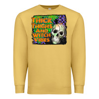 Antique Gold thick thighs and witch vibes Premium Sweatshirt - JahusDesignShop