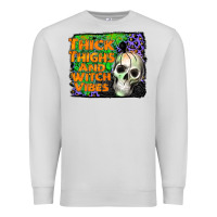 Dove Grey thick thighs and witch vibes Premium Sweatshirt - JahusDesignShop