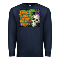 Navy thick thighs and witch vibes Premium Sweatshirt - JahusDesignShop