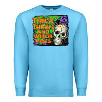Ocean Blue thick thighs and witch vibes Premium Sweatshirt - JahusDesignShop