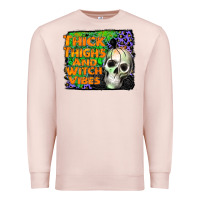 Pale Pink thick thighs and witch vibes Premium Sweatshirt - JahusDesignShop