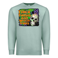 Seafoam thick thighs and witch vibes Premium Sweatshirt - JahusDesignShop