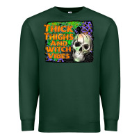 Sports Green thick thighs and witch vibes Premium Sweatshirt - JahusDesignShop