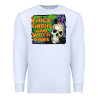 White thick thighs and witch vibes Premium Sweatshirt - JahusDesignShop