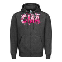 Charcoal Heather breast cancer cma certified medical assistant Zipper Hoodie - JahusDesignShop