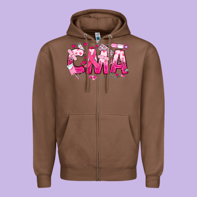 Breast Cancer Cma Certified Medical Assistant Zipper Hoodie Designed By Jahusdesignshop