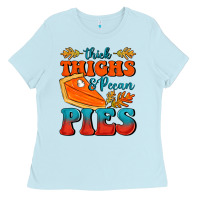 Baby Blue Thick Thighs&Pecan Pies Ladies Tee - FaDigitalArtStudio