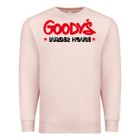 Pale Pink goody's burger house Premium Sweatshirt - DesigneFamous