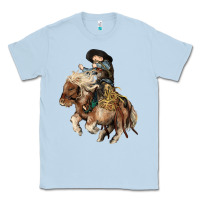 Dusty Blue Midilli little Cowboy kid rodeo Classic Tee - HowdyJamesFarm