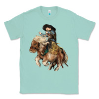 Seafoam Midilli little Cowboy kid rodeo Classic Tee - HowdyJamesFarm