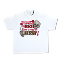 White Valentine's Day Roses Are Red I Am Going To Bed Urban Heavy Tee - FaDigitalArtStudio