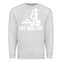 Dove Grey eat healthy Premium Sweatshirt - DesigneFamous
