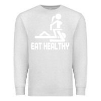 Oatmeal Heather eat healthy Premium Sweatshirt - DesigneFamous