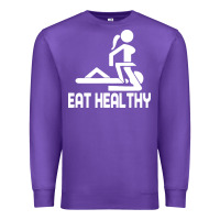 Purple eat healthy Premium Sweatshirt - DesigneFamous