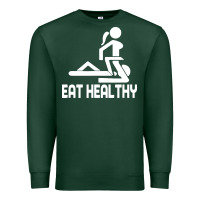 Sports Green eat healthy Premium Sweatshirt - DesigneFamous