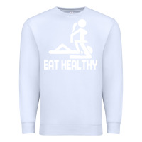 White eat healthy Premium Sweatshirt - DesigneFamous